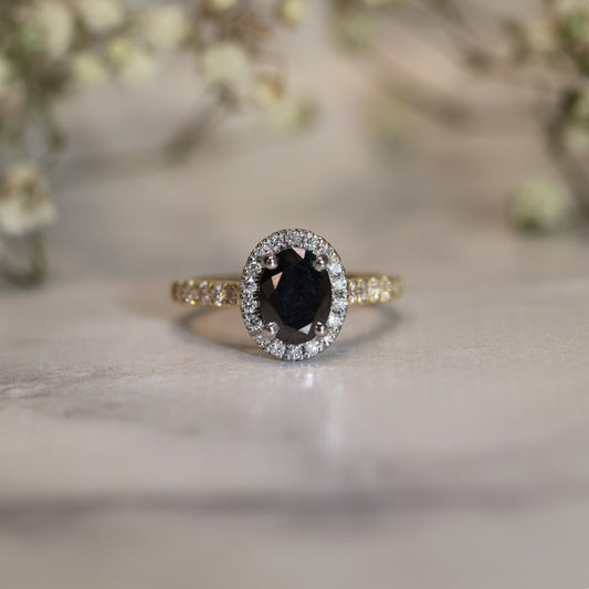 The 'Corrine' Black Sapphire Ring