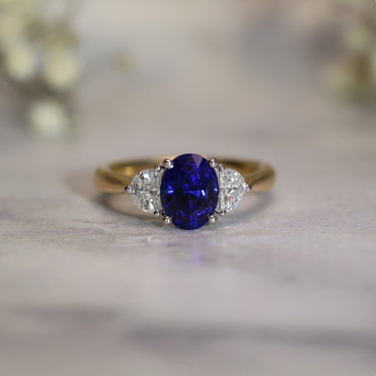 Tranquility with a Vivid Blue Sapphire
