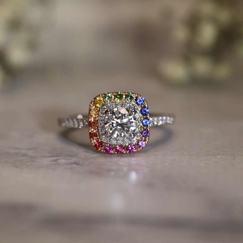 Rainbow Sapphire Engagement Ring | Appleby Jewellers Dublin