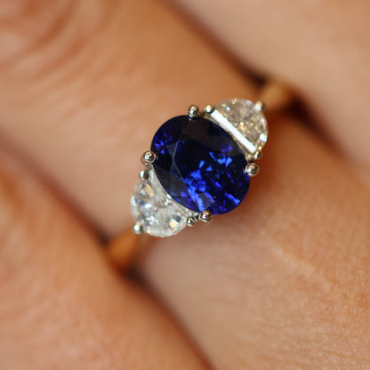Tranquility with a Vivid Blue Sapphire