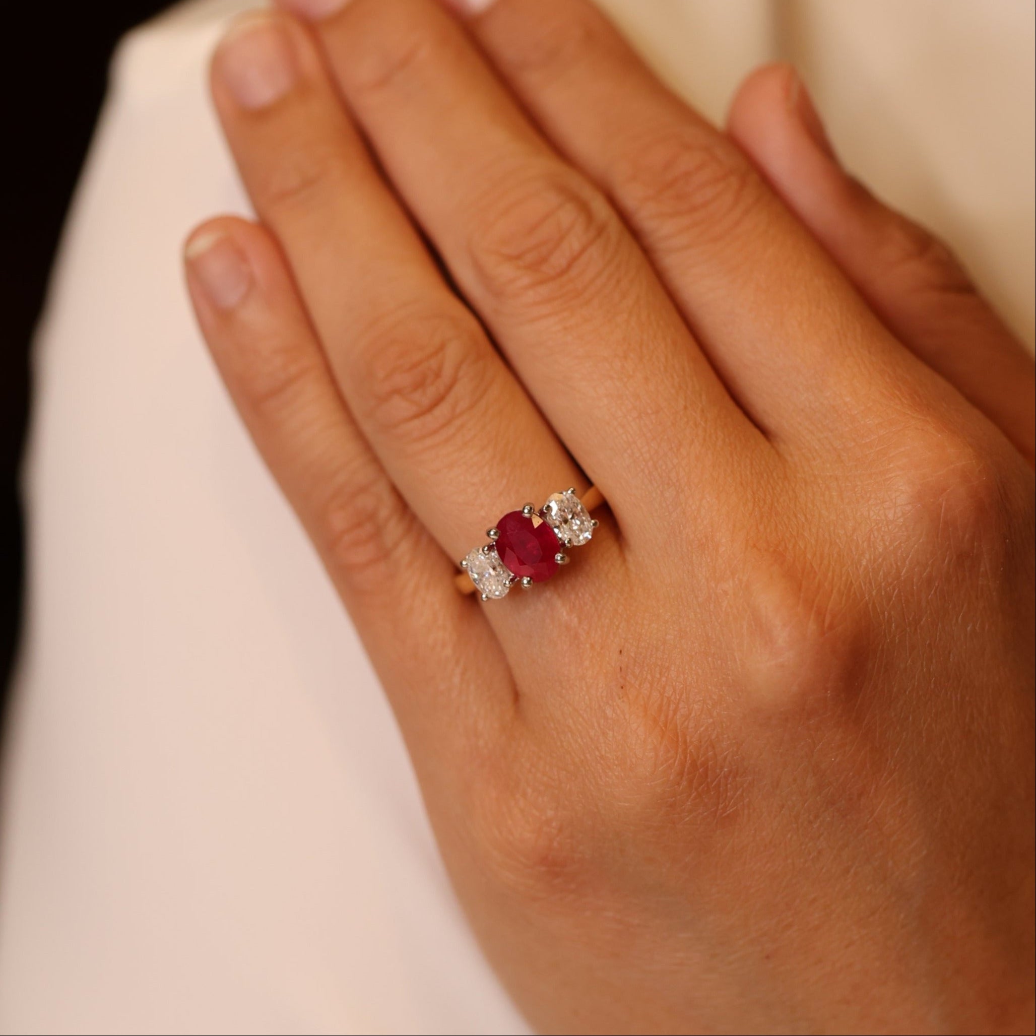 The "Tulip" with Ruby and Diamond - Appleby Jewellers Dublin