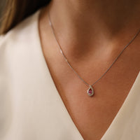 Pink Droplet Pendant - Appleby Jewellers Dublin