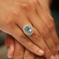 Aquamarine Kate Flower - Appleby Jewellers Dublin