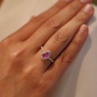 Corrine Pink Pear-Shaped Sapphire - Appleby Jewellers Dublin