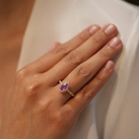 Corrine Pink Pear-Shaped Sapphire - Appleby Jewellers Dublin