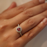 Ruby Halo Ring - Appleby Jewellers Dublin