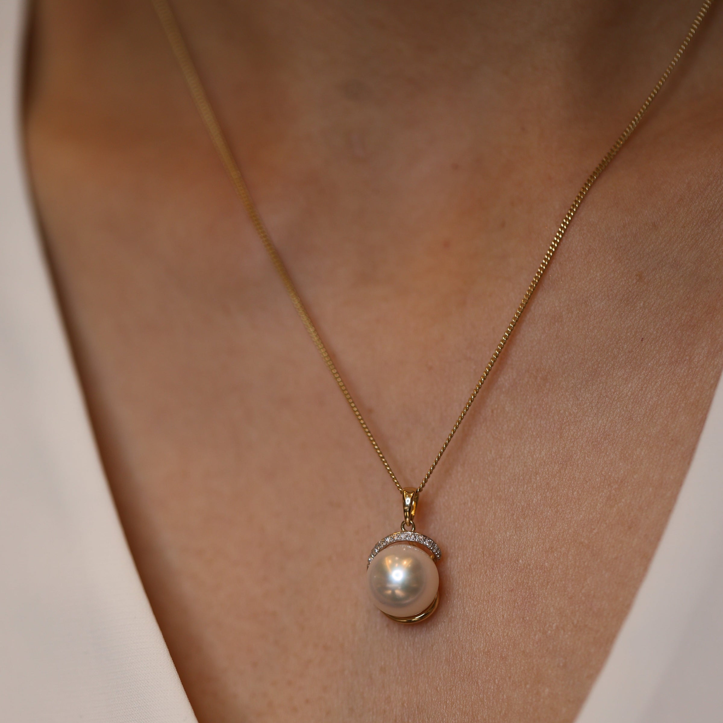 Halo Pearl Pendant - Appleby Jewellers Dublin