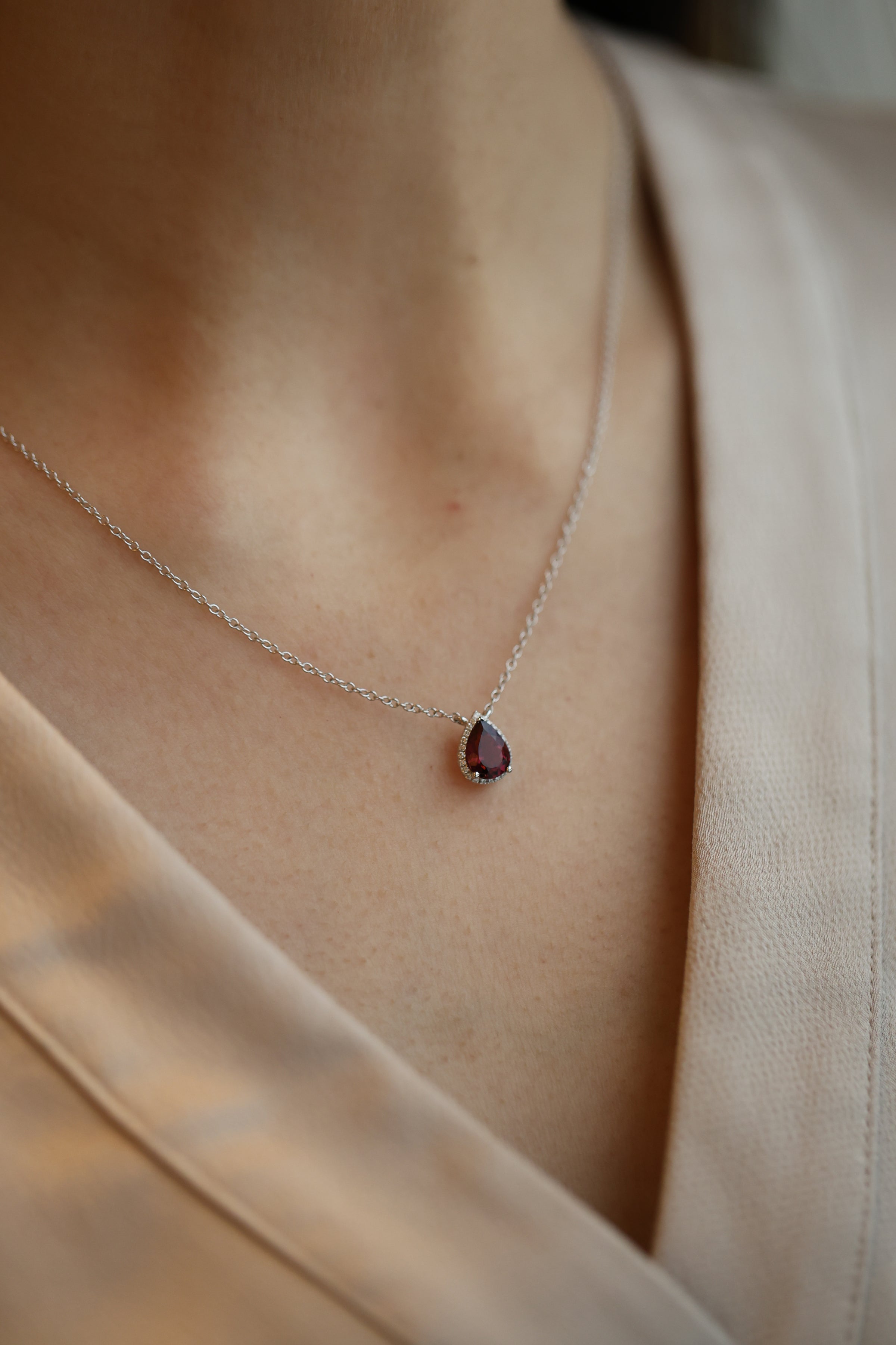 Pink Tourmaline & Diamond Pendant - Appleby Jewellers Dublin