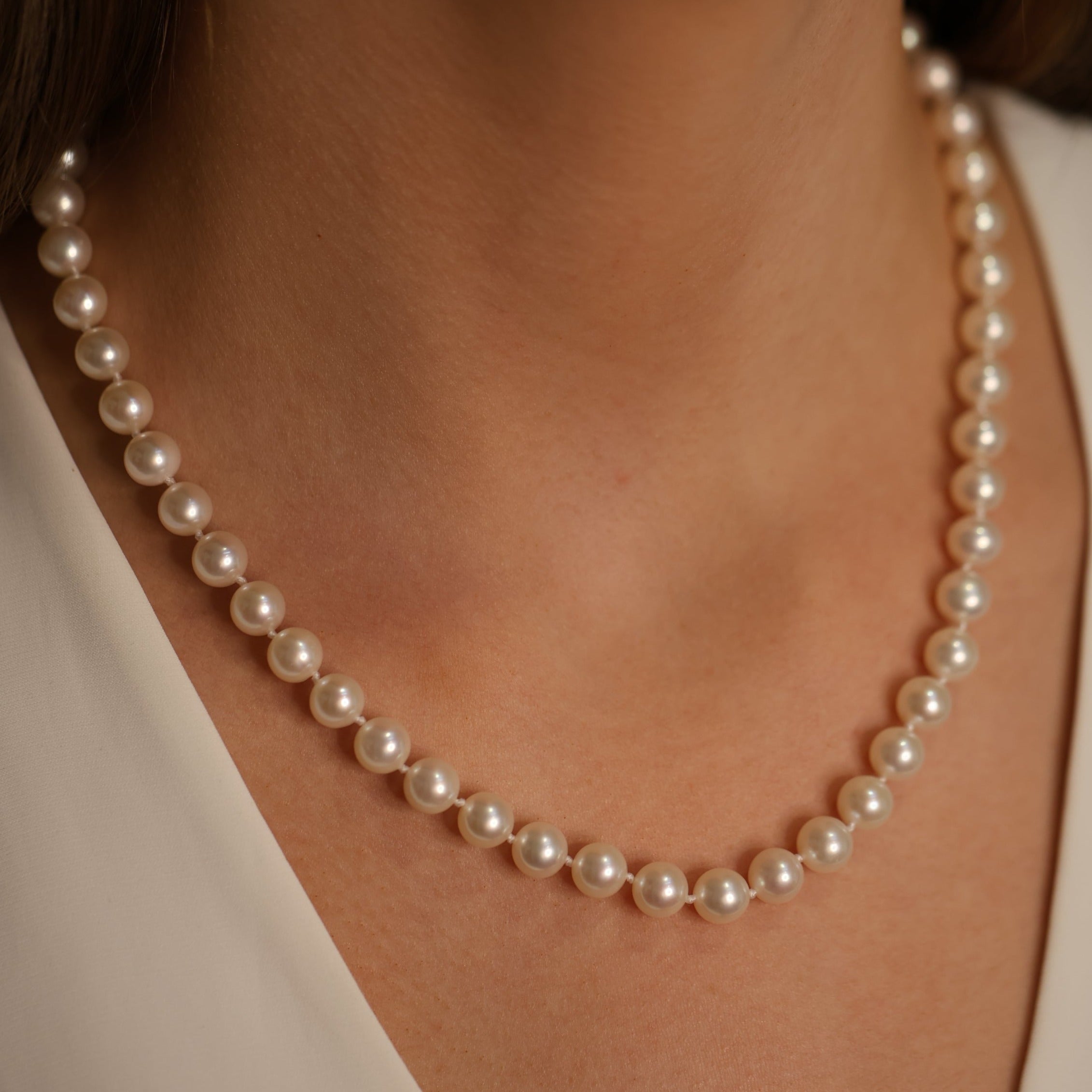 Classic Pearl Strand Necklace - Yellow Gold - Appleby Jewellers Dublin