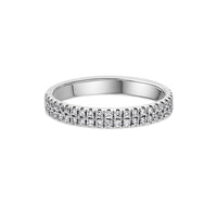 La Scala Double Row Diamond Platinum Ring - Appleby Jewellers Dublin