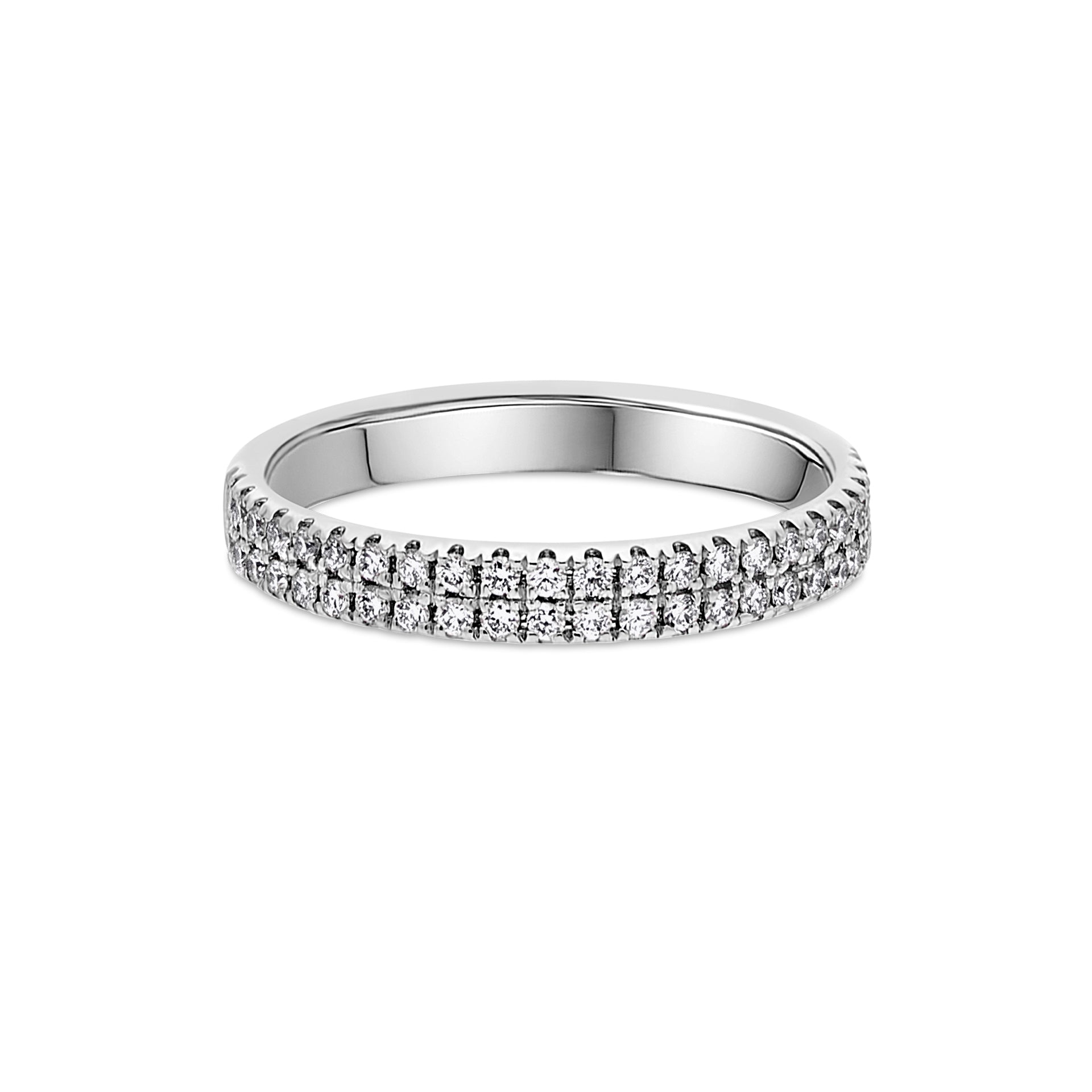 La Scala Double Row Diamond Platinum Ring - Appleby Jewellers Dublin