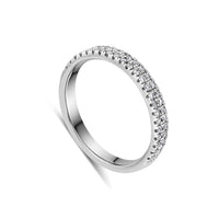 La Scala Double Row Diamond Platinum Ring - Appleby Jewellers Dublin