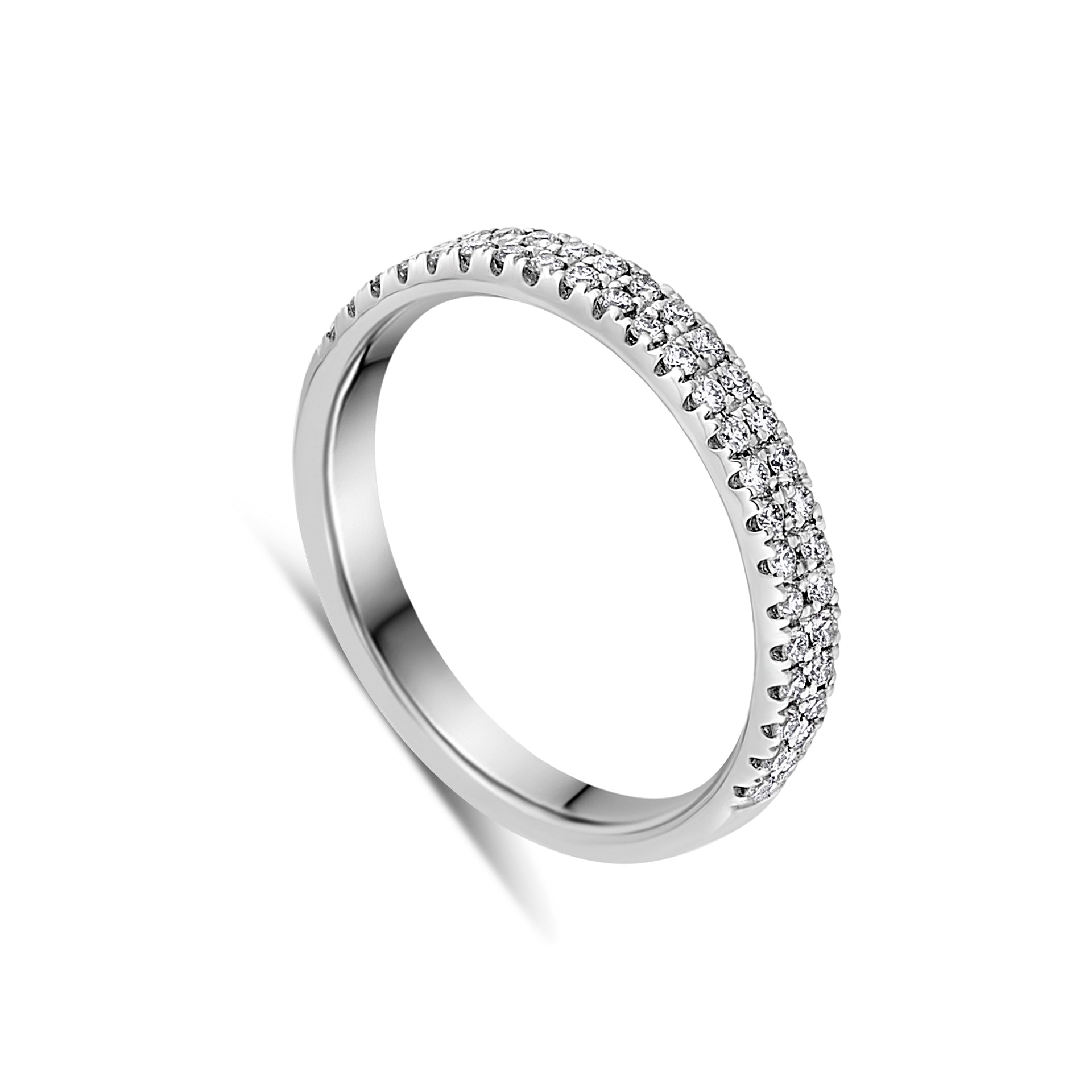 La Scala Double Row Diamond Platinum Ring - Appleby Jewellers Dublin