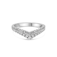 The Verona Diamond Chevron Wedding Band - Platinum - Appleby Jewellers Dublin