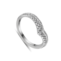 The Verona Diamond Chevron Wedding Band - Platinum - Appleby Jewellers Dublin