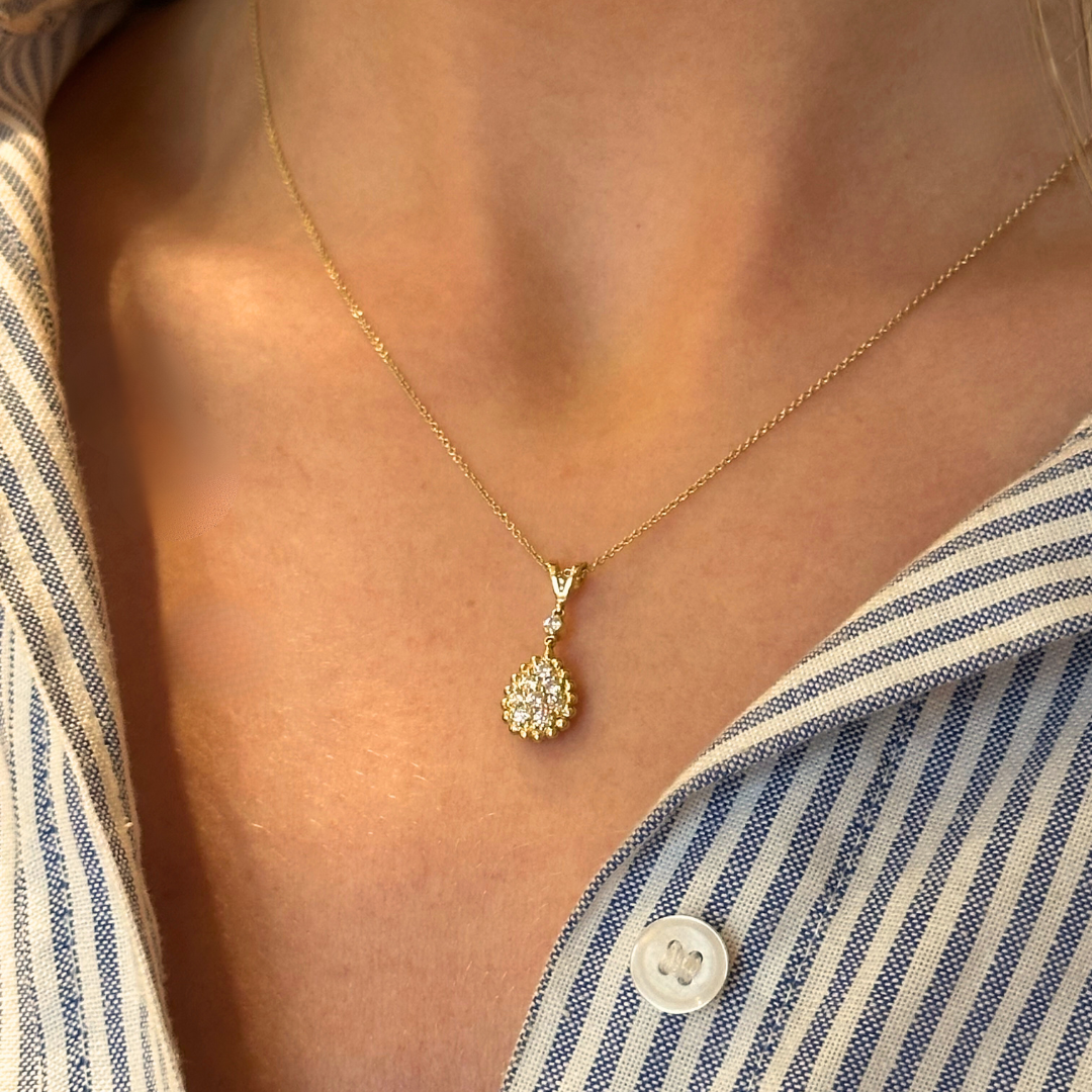 Pear Diamond Drop Pendant - Appleby Jewellers Dublin