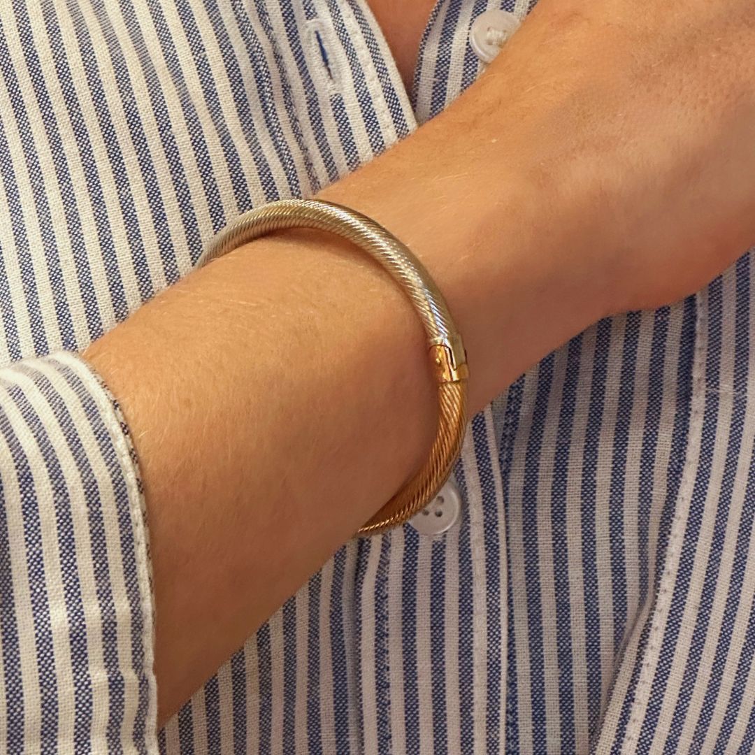 Two Tone Bangle - Appleby Jewellers Dublin