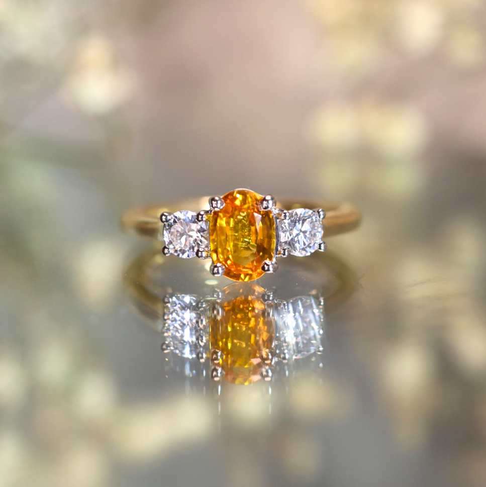 Tangerine Sapphire Ring - Appleby Jewellers Dublin