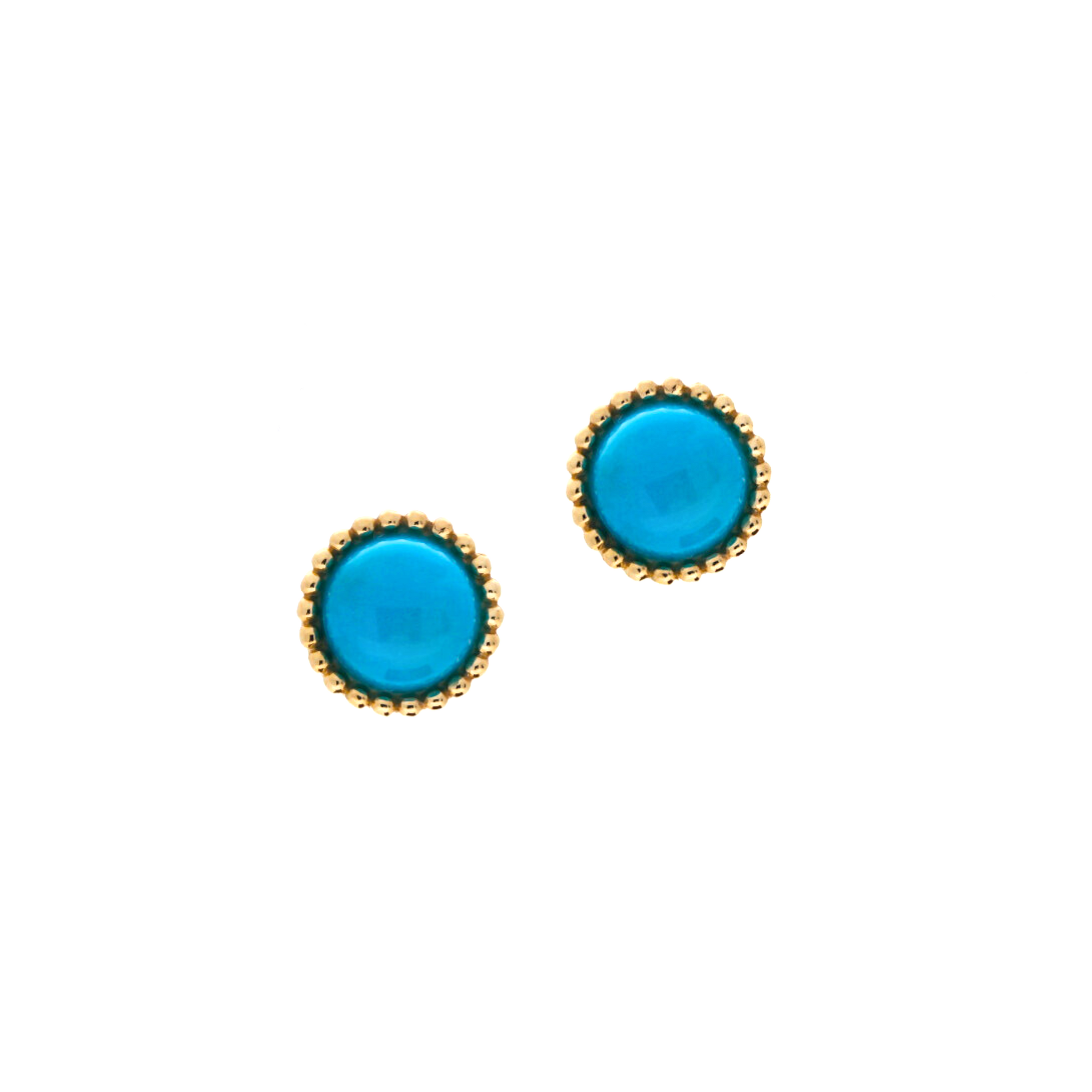 Turquoise & Gold Studs - Appleby Jewellers Dublin
