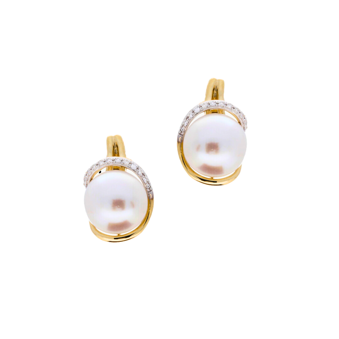 Pearl & Diamond Halo Earrings - Appleby Jewellers Dublin