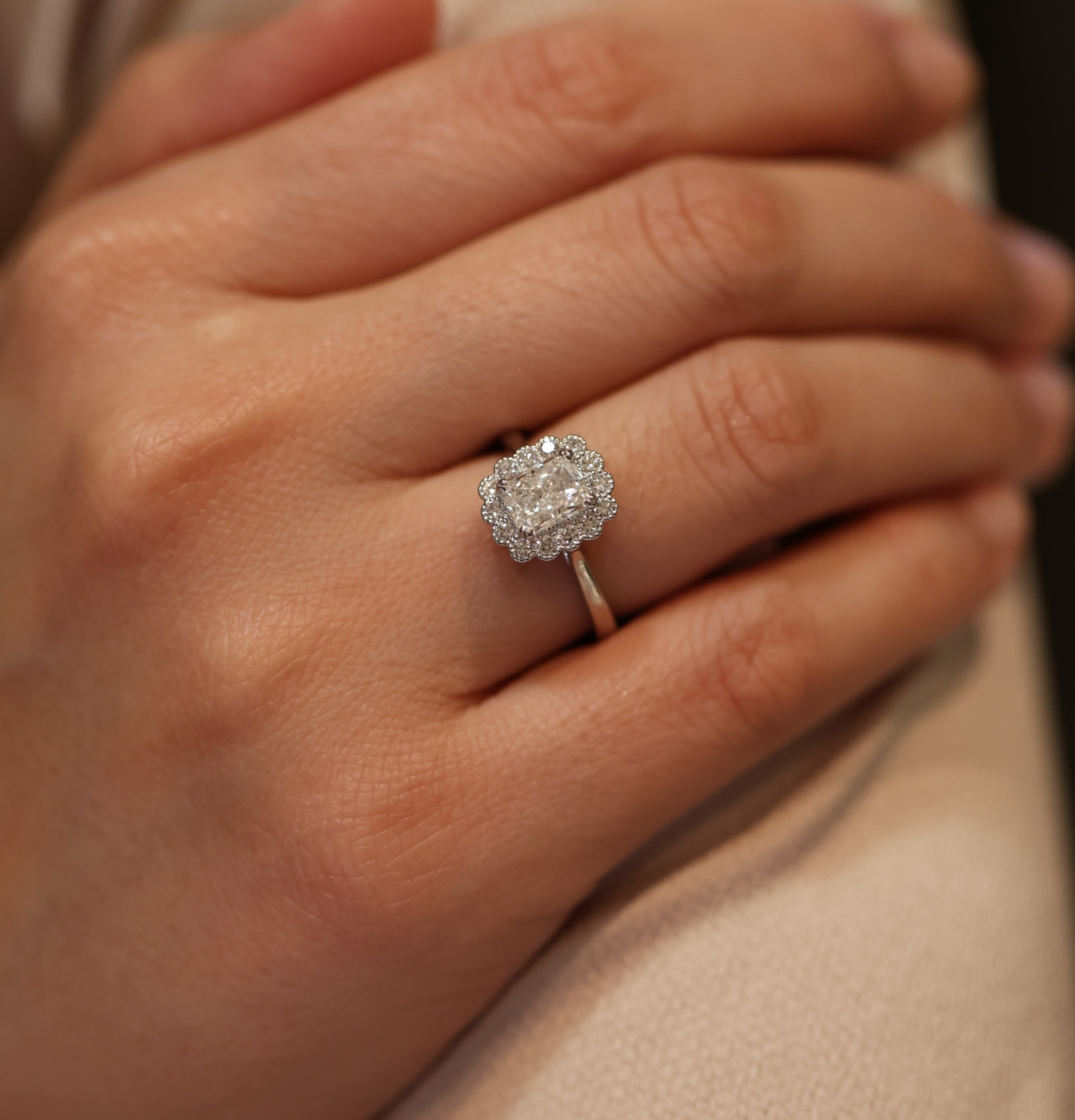 Kate Flower Radiant Cut - Appleby Jewellers Dublin