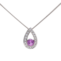 Pink Droplet Pendant - Appleby Jewellers Dublin
