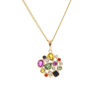 Multi-Coloured Sapphire Pendant