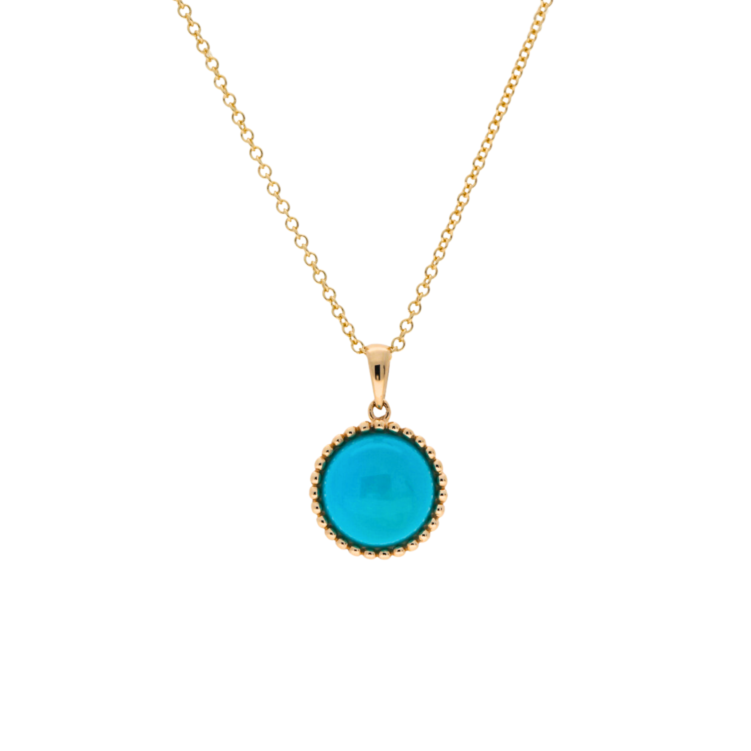 Round Turquoise Pendant - Appleby Jewellers Dublin