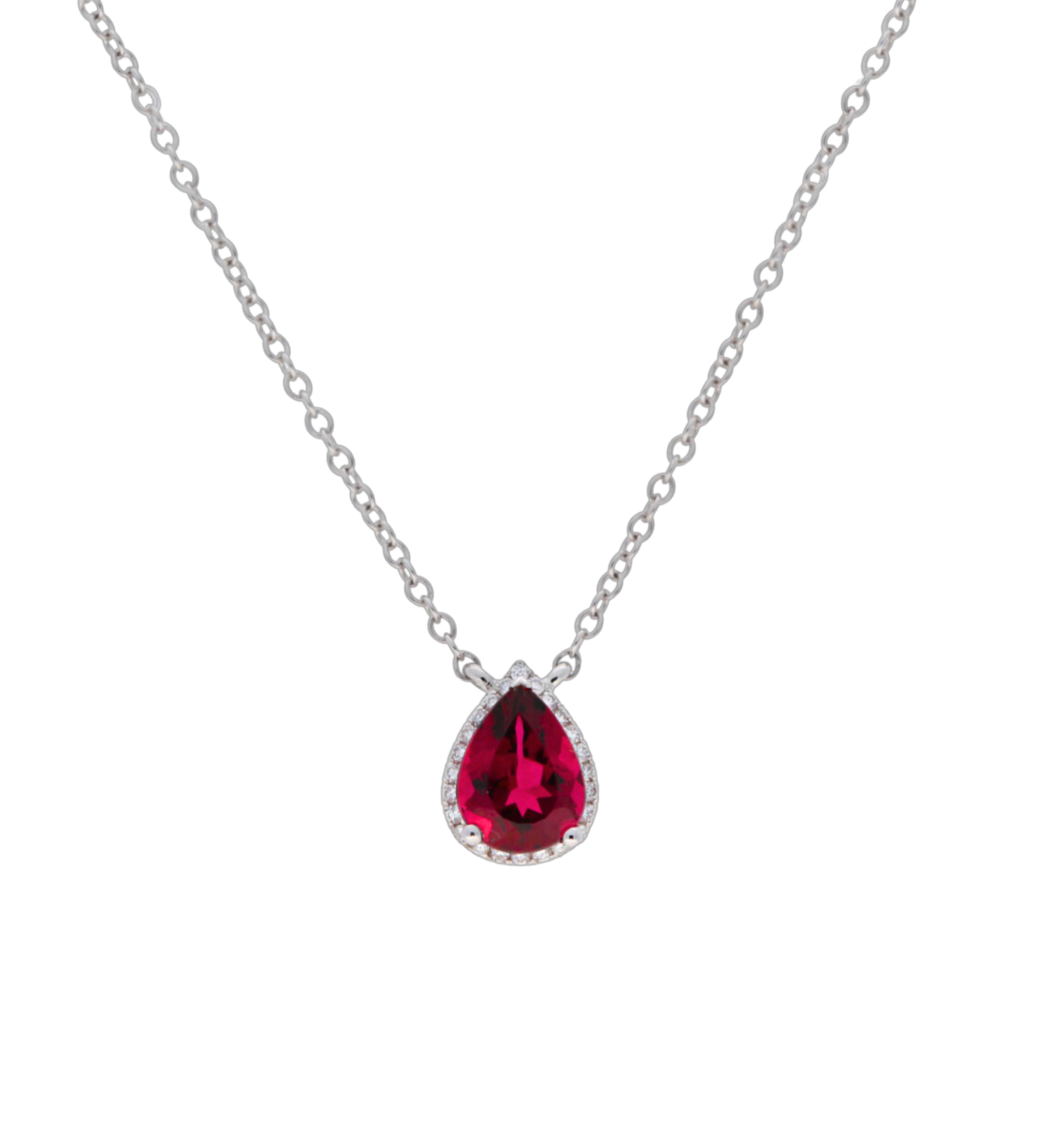 Pink Tourmaline & Diamond Pendant - Appleby Jewellers Dublin