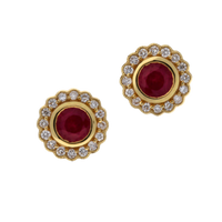 Ruby & Diamond Earrings - Appleby Jewellers Dublin