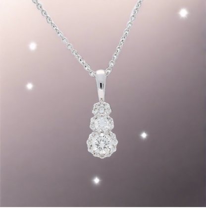 Diamond Droplet Trilogy Necklace