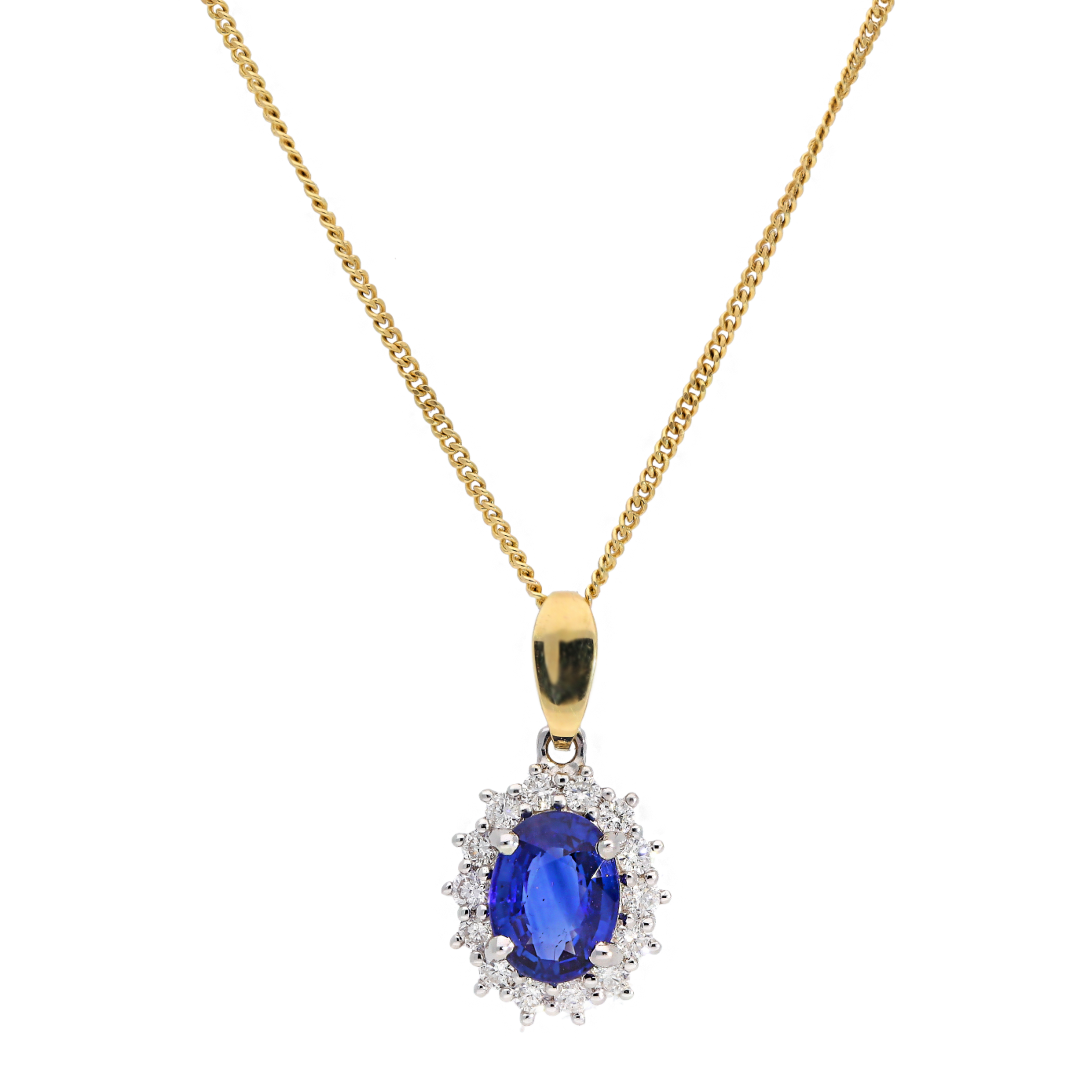 Blue Sapphire and Diamond Pendant - Appleby Jewellers Dublin
