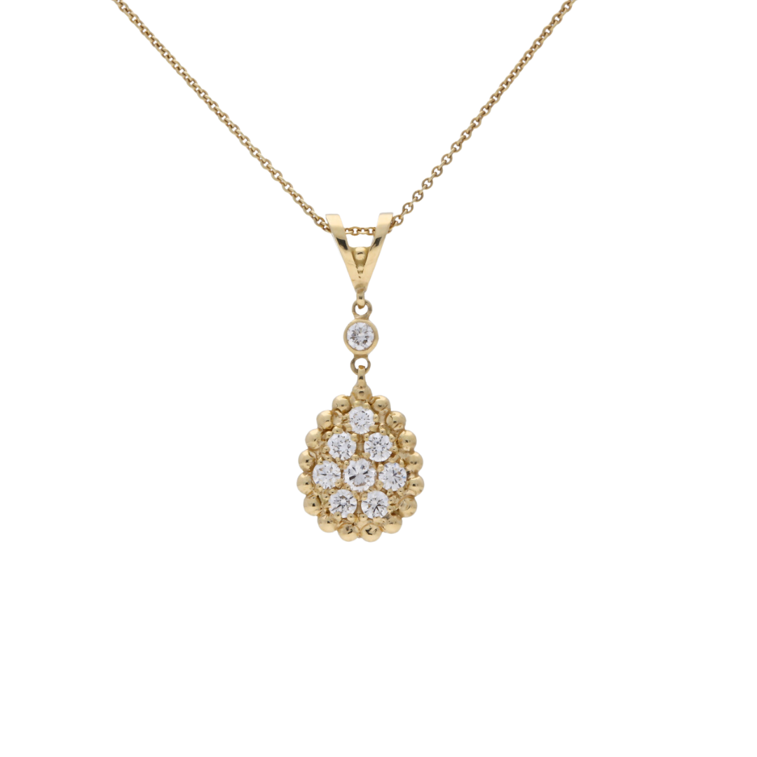 Pear Diamond Drop Pendant - Appleby Jewellers Dublin