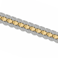 18ct Yellow and White Gold Diamond Bracelet