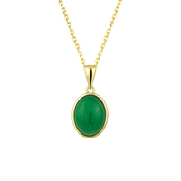 14ct Gold Jade Pendant