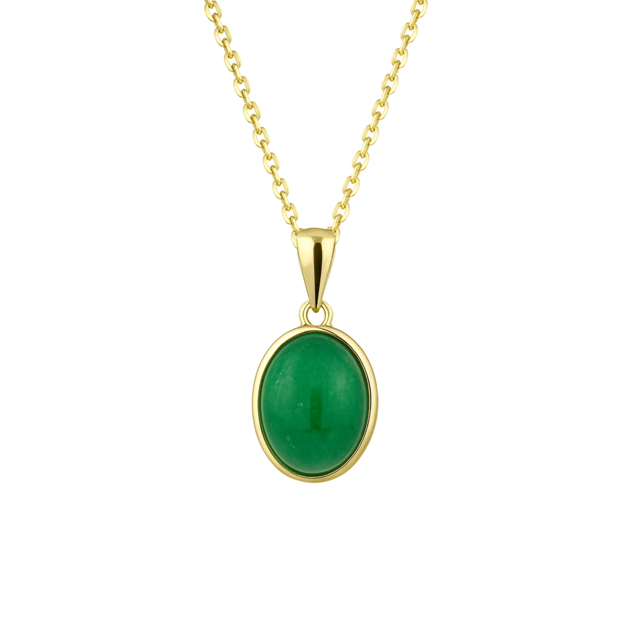 14ct Gold Jade Pendant