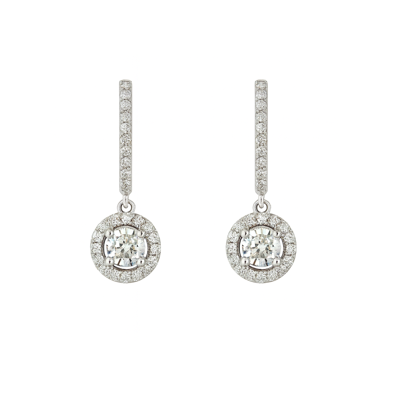Diamond Drop Hoops - Appleby Jewellers Dublin