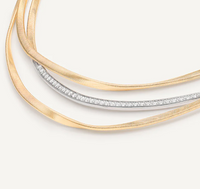 MARRAKECH Three-Strand Coil Necklace With Diamond Bar - Appleby Jewellers Dublin