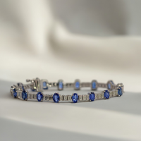 Blue Sapphire and Diamond Bracelet - Appleby Jewellers Dublin