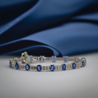 Blue Sapphire and Diamond Bracelet - Appleby Jewellers Dublin