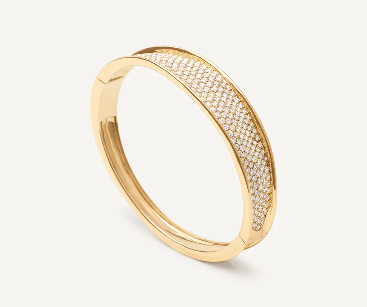 LUNARIA ALTA  18ct yellow gold bangle with diamonds - Appleby Jewellers Dublin