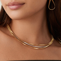 MARRAKECH Three-Strand Coil Necklace With Diamond Bar - Appleby Jewellers Dublin