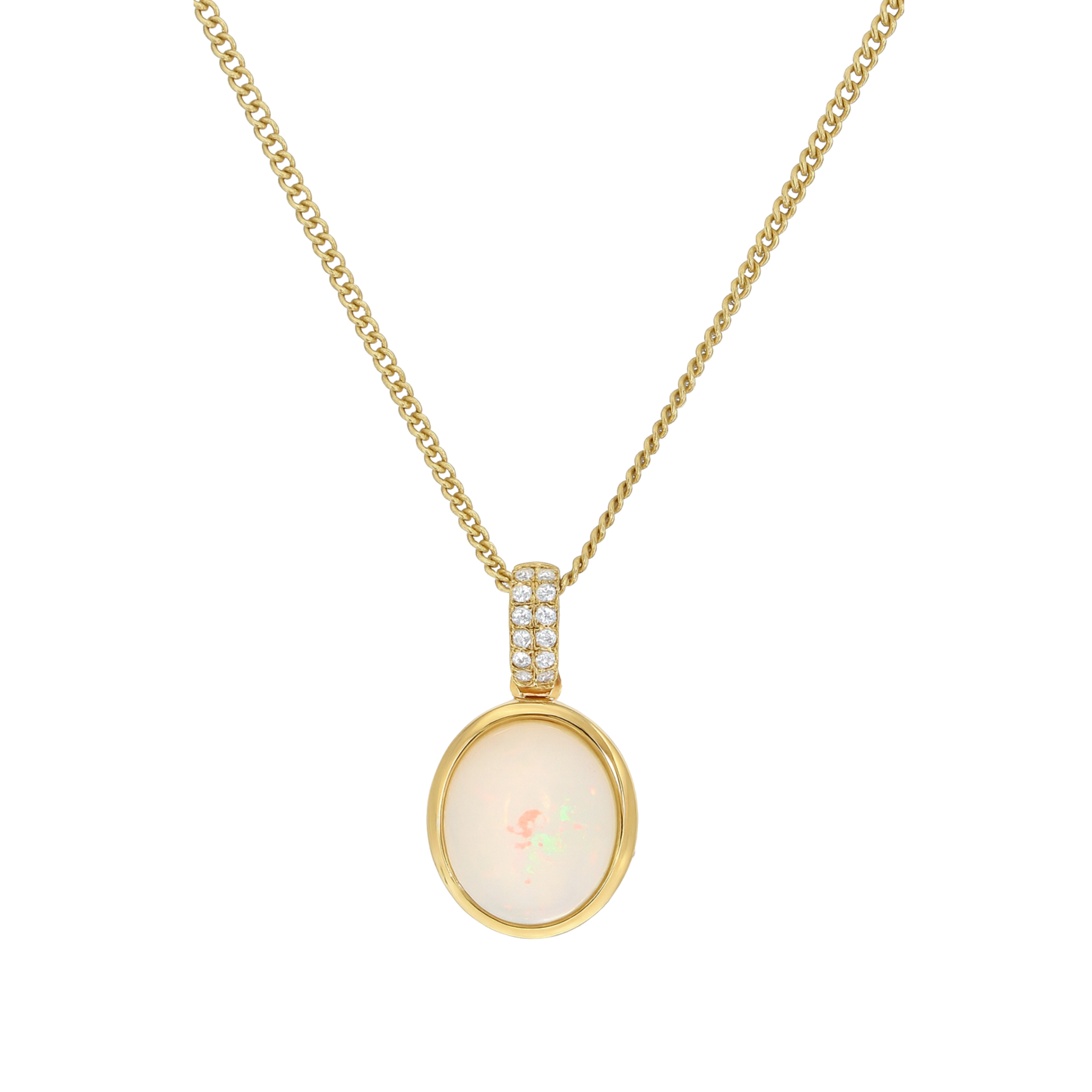 Opal and Diamond Bale Pendant - Appleby Jewellers Dublin