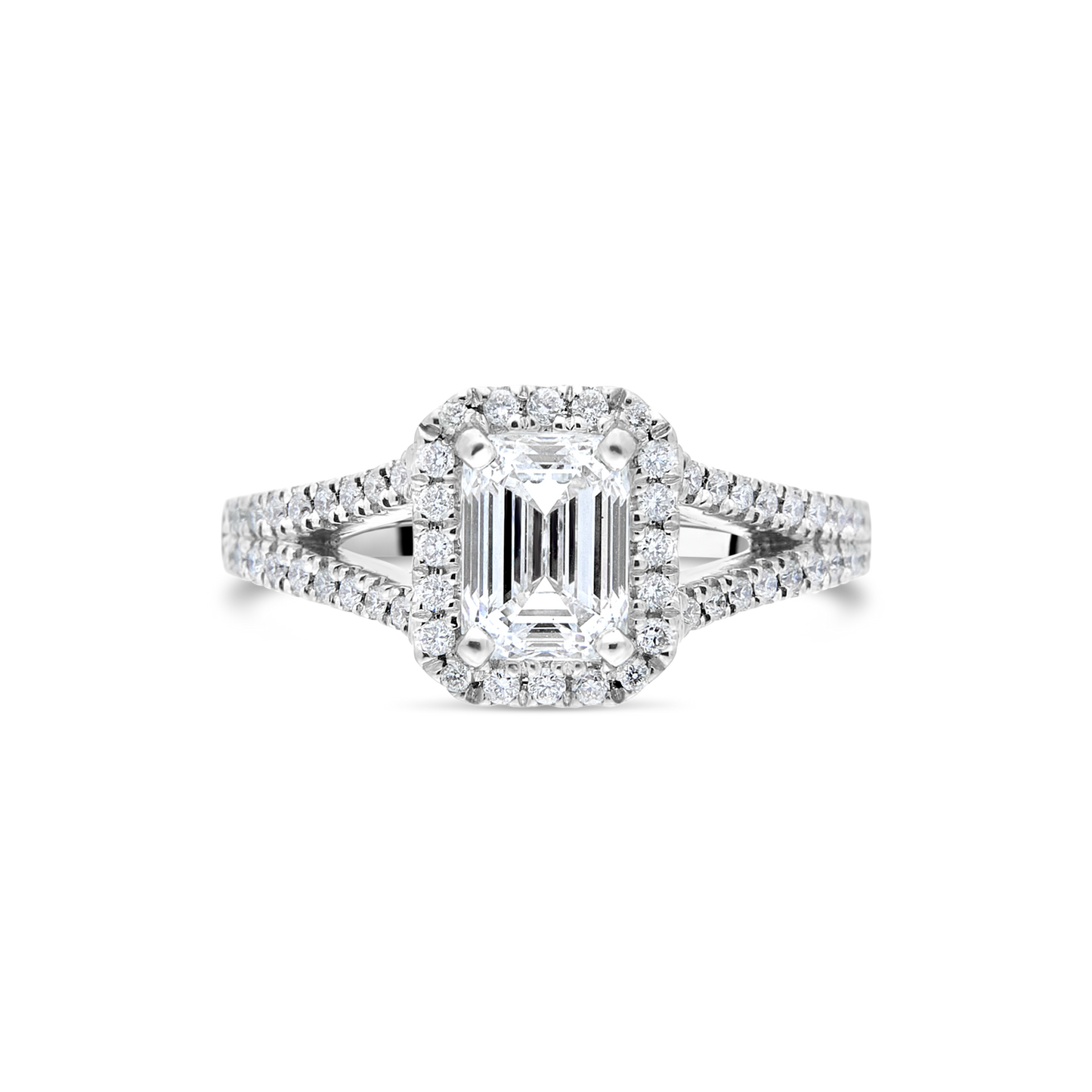 The "Ascendance" with Emerald Cut Platinum, 0.97ct total