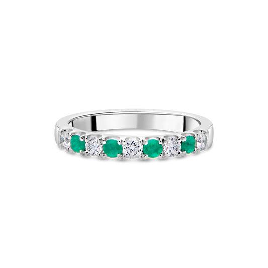 The "Chantilly" with Emerald and Diamond, Platinum