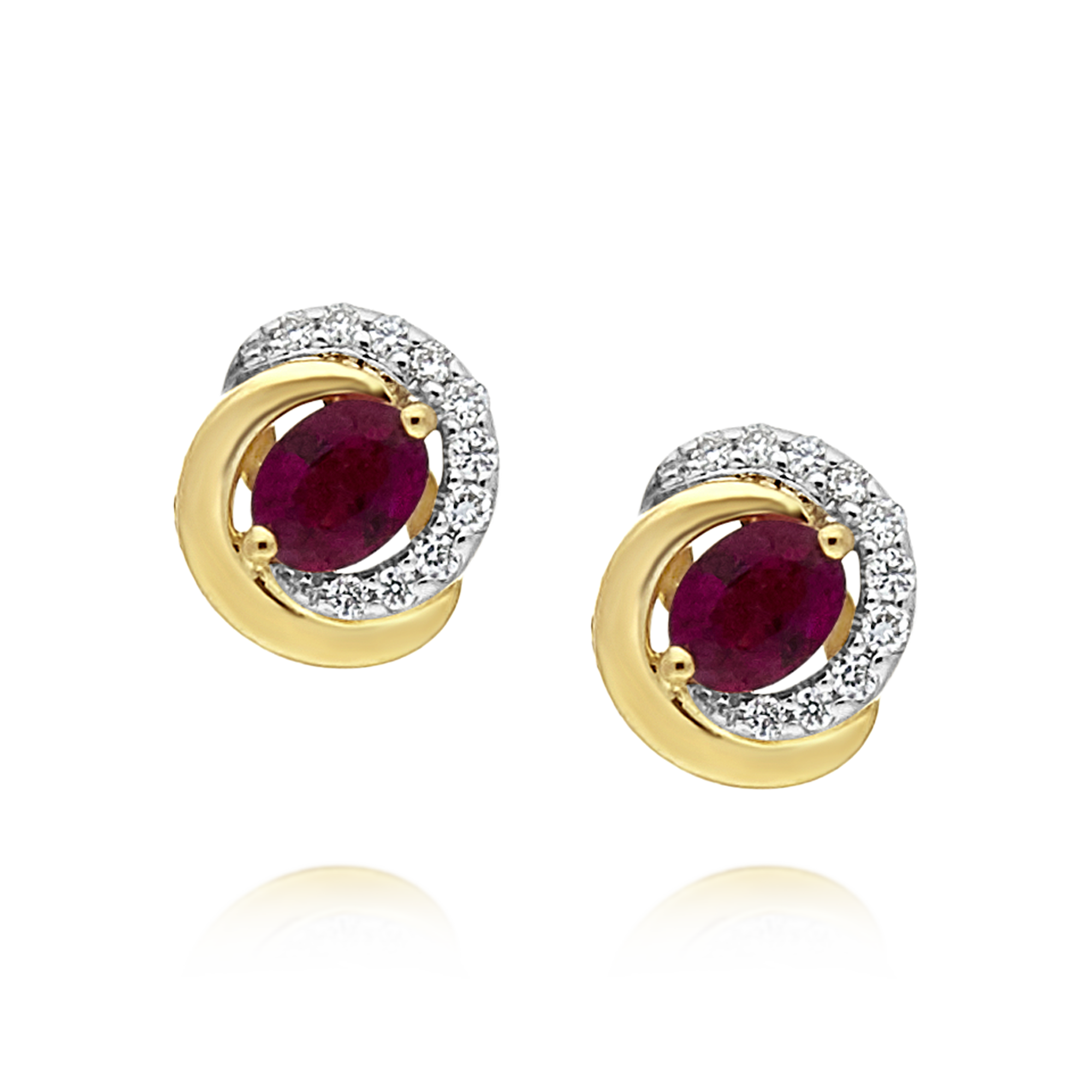 Ruby with diamond earrings deals