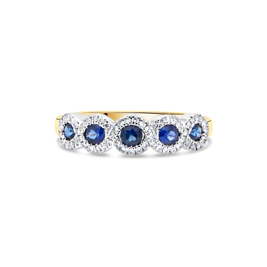 The "Presence" with Blue Sapphire, Yellow Gold