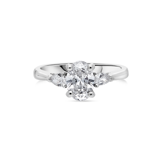 The "Tranquility" with Oval Diamond Platinum