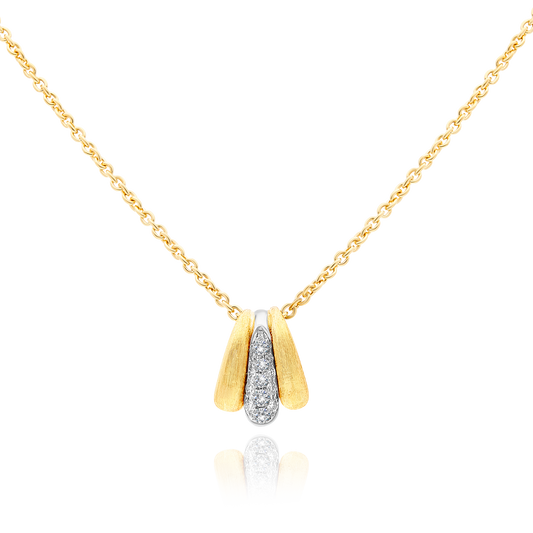 18ct Gold and Diamond Small "Lucia" Pendant Marco Bicego