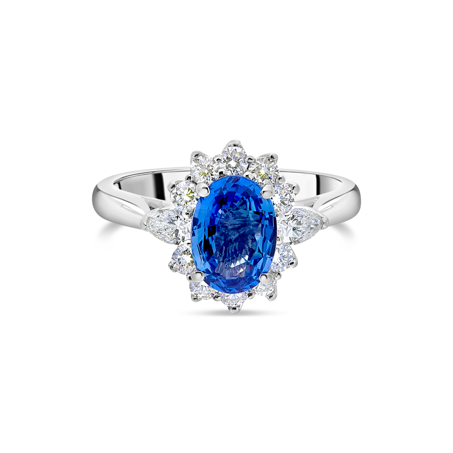 Kate Petal - Sapphire and Diamond Ring, Platinum